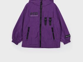 Куртка текстильная с полиуретановым покрытием для девочек (ветровка)