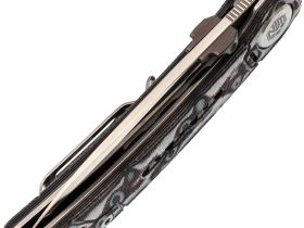 Складной нож Dr.Tech W3610MG, сталь 14C28N, рукоять микарта, Pattern Gray