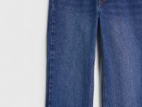 Прямые джинсы с высокой посадкой, Синий