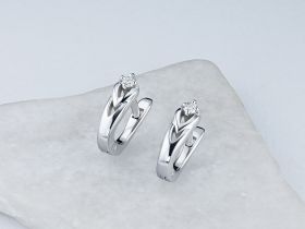 Серьги из белого золота с бриллиантами э0901сг06210502