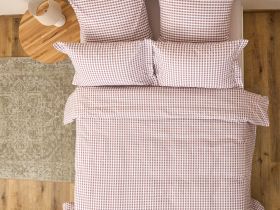 Постельное белье полукомплект Vichy, коричневое