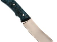 Шкуросъёмный нож Мастерская Ульданова Фетр ЦМ, сталь K340, рукоять карельская береза