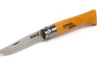 Нож Opinel №10 Carbon, углеродистая сталь, традиционный складной нож, рукоять бук