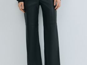 Брюки из искусственной кожи, Черный