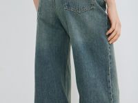 Широкие джинсы со средней посадкой, Синий