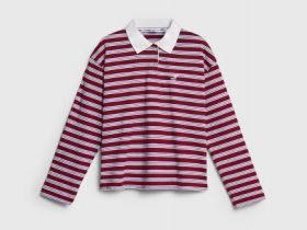 Поло с длинным рукавом для девочек, Фиолетовый