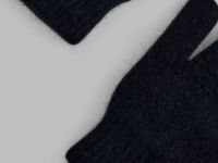 Вязаные варежки с шерстью и ангорой