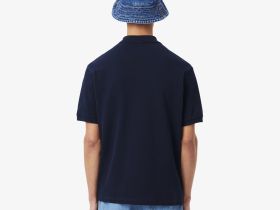 Мужская рубашка-поло Lacoste свободного кроя из плотного хлопка