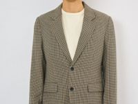 Однобортный пиджак из смесовой шерсти, Коричневый