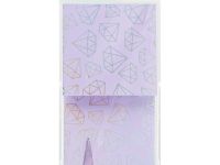 Коробка складная подарочная MESHU "Crystals", 15*15*15 см, с лентой, отд.фольгой