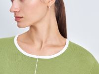 Джемпер с контрастной отделкой