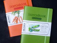 Скетчбук для акварели Малевичъ 14,5х19,5 18 л 200 г, 100% хлопок, красный