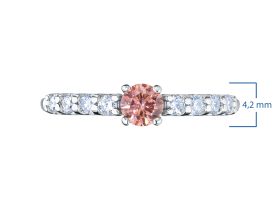 Кольцо из белого золота э4012кц05166500_pink