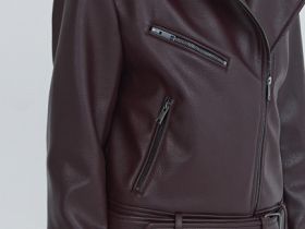 Куртка из искусственной кожи, Фиолетовый