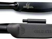 Нож с фиксированным клинком Cold Steel Bushman, сталь SK-5, рукоять сталь, черный