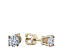 Пусеты из желтого золота с бриллиантами э0301пс11102200