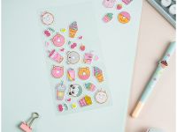 Наклейки объемные MESHU "Cute sweets", 10*24см, 32 наклейки