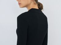 Вязаное платье мини, Черный