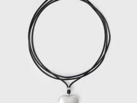 Ожерелье с кулоном в виде сердца, Серебряный