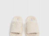 Тапочки с искусственным мехом, Бежевый