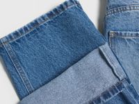 Прямые джинсы с высокой посадкой, Синий