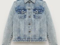 Джинсовая куртка-рубашка прямого силуэта