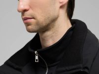 Оверсайз пуховик с воротником-стойкой