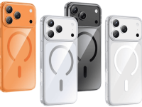 Чехол-накладка Keephone X-Crystal MagSafe для Apple iPhone 17 Pro пластиковый (прозрачно-оранжевый)