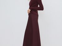 Юбка макси из сатина, Фиолетовый