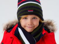 Комплект трикотажный для мальчиков: шапка, снуд
