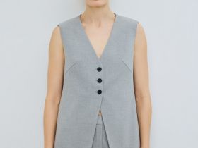 Жилет из поливискозы, Серый