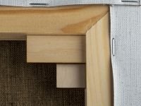 Холст на подрамнике грунтованный "Мастер-Класс", 35х50 см, 480 г, 100% лён, крупное зерно