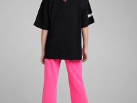 Комплект трикотажный для девочек: фуфайка (футболка), брюки