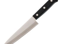Кухонный нож универсальный Tojiro Western Knife F-318, сталь VG-10, рукоять стабилизированная древесина, черный