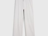 Трикотажные прямые брюки, Белый