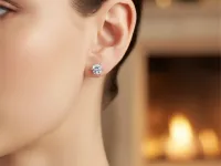 Пусеты из белого золота э4712пс04202983