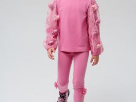 Джемпер трикотажный для девочек (футболка с длинными рукавами)