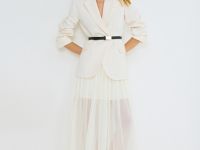 Юбка из шифона, Бежевый