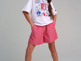 Фуфайка трикотажная для девочек (футболка)