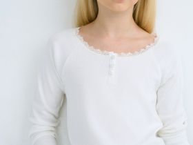 Лонгслив в рубчик для девочек, Белый