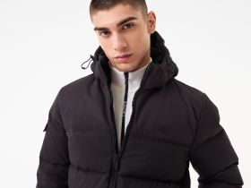 Мужской стёганый пуховик Lacoste с капюшоном