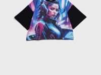 Фуфайка трикотажная для девочек (футболка)