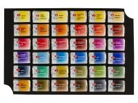 Набор акварели "Белые Ночи" 36 шт х 2,5 мл, кисти, фарфоровая палитра, синее дерево