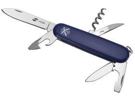Нож перочинный Stinger 90 мм, 11 функций, синий, в блистере