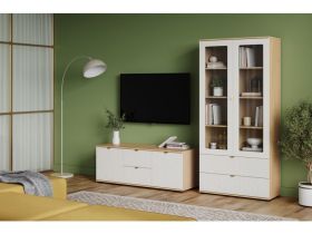 Витрина Монблан 2-93x195 Косы Белый