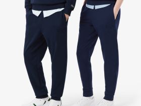 Хлопковые спортивные брюки Lacoste унисекс