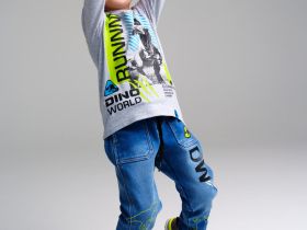 Брюки текстильные джинсовые утепленные флисом для мальчиков