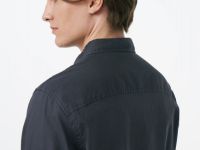 Рубашка из смесового льна, Серый