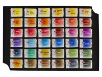 Набор акварели "Белые Ночи" 24 шт х 2,5 мл, кисти, фарфоровая палитра, синее дерево