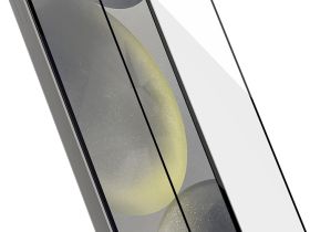 Защитное стекло uBear Extreme Nano Shield для Samsung Galaxy S24+ с чёрной рамкой